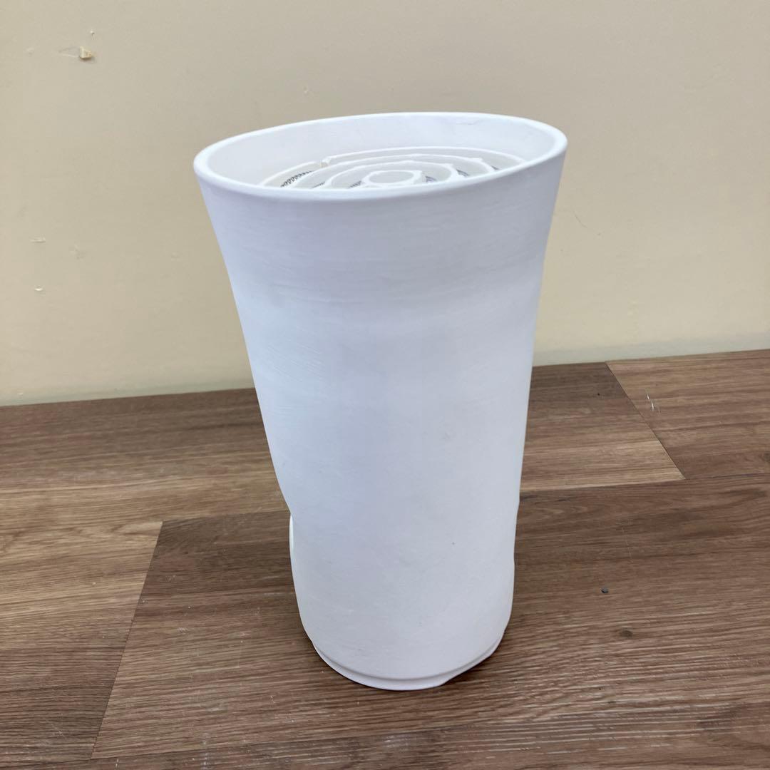 E-1 【茶道具】白涼呂 電熱器一体型 風炉 紅鉢型 野々田式 敷板・香入れ付き