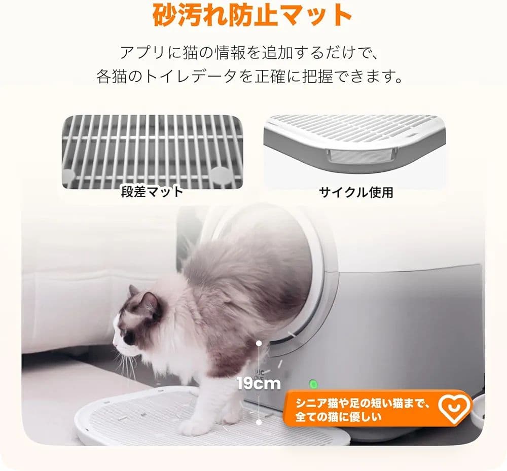 ✨未開封✨全自動猫トイレAI搭載センサーPIR検知ダブル脱臭多頭飼い対応 大容量