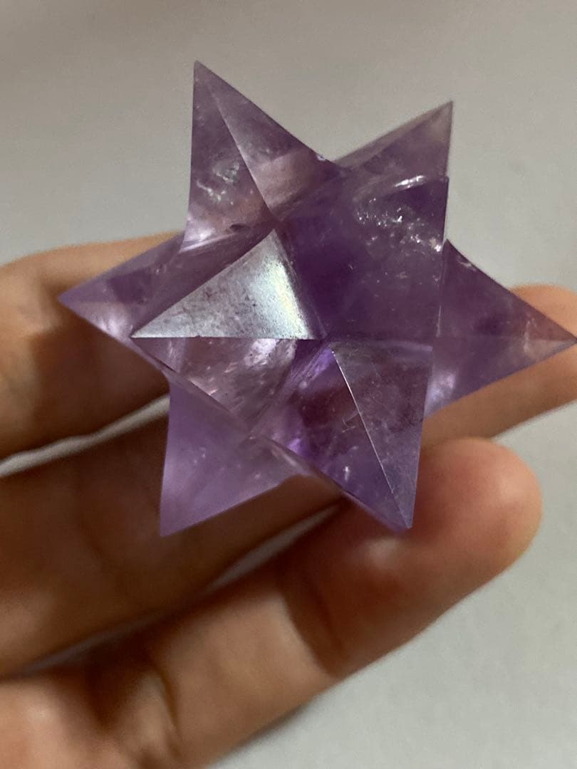 天然石　マカバスター　アメジスト　水晶　置物　アステロイド　FGO