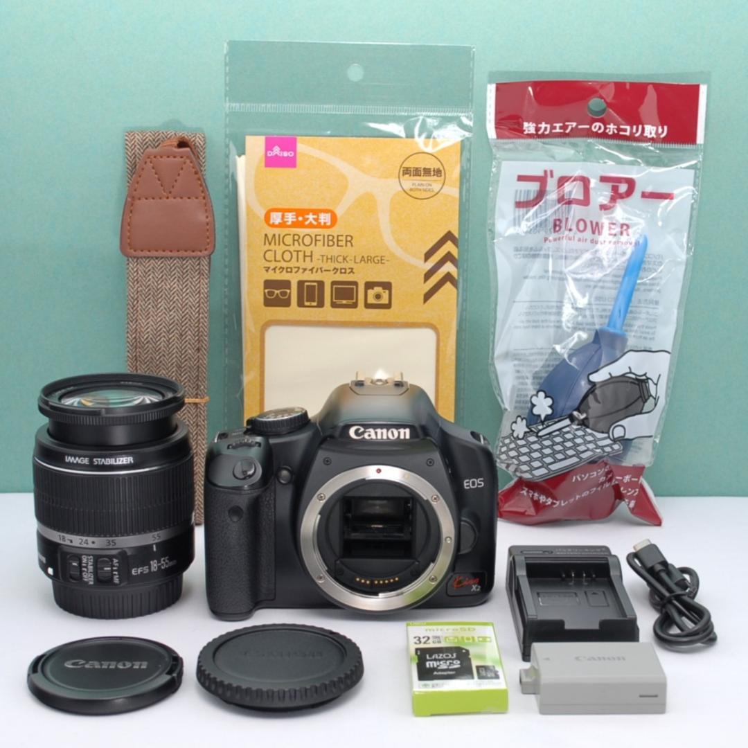 ☘️届いてすぐ使える✨️ Canon Kiss X2 一眼レフカメラ 手ぶれ補正