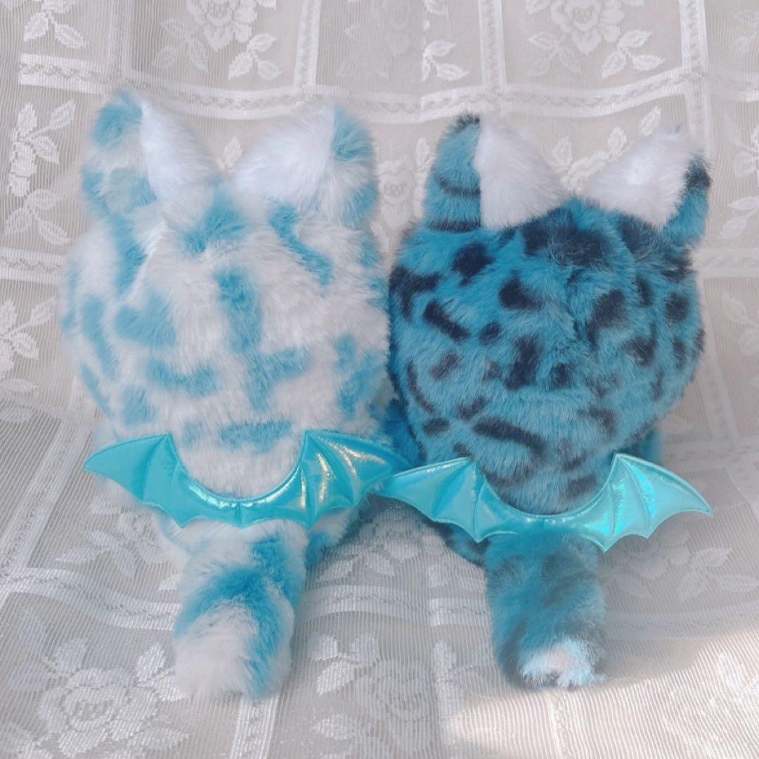 b.151 ぬい服 12cm ちびぐるみ 着ぐるみ おすわり 青 狼セット