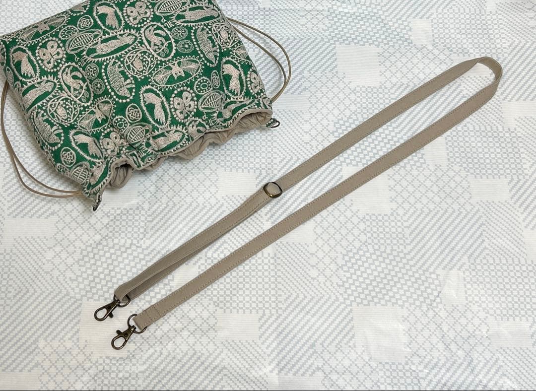 ひまり 様 junglerelief green きんちゃくポシェット