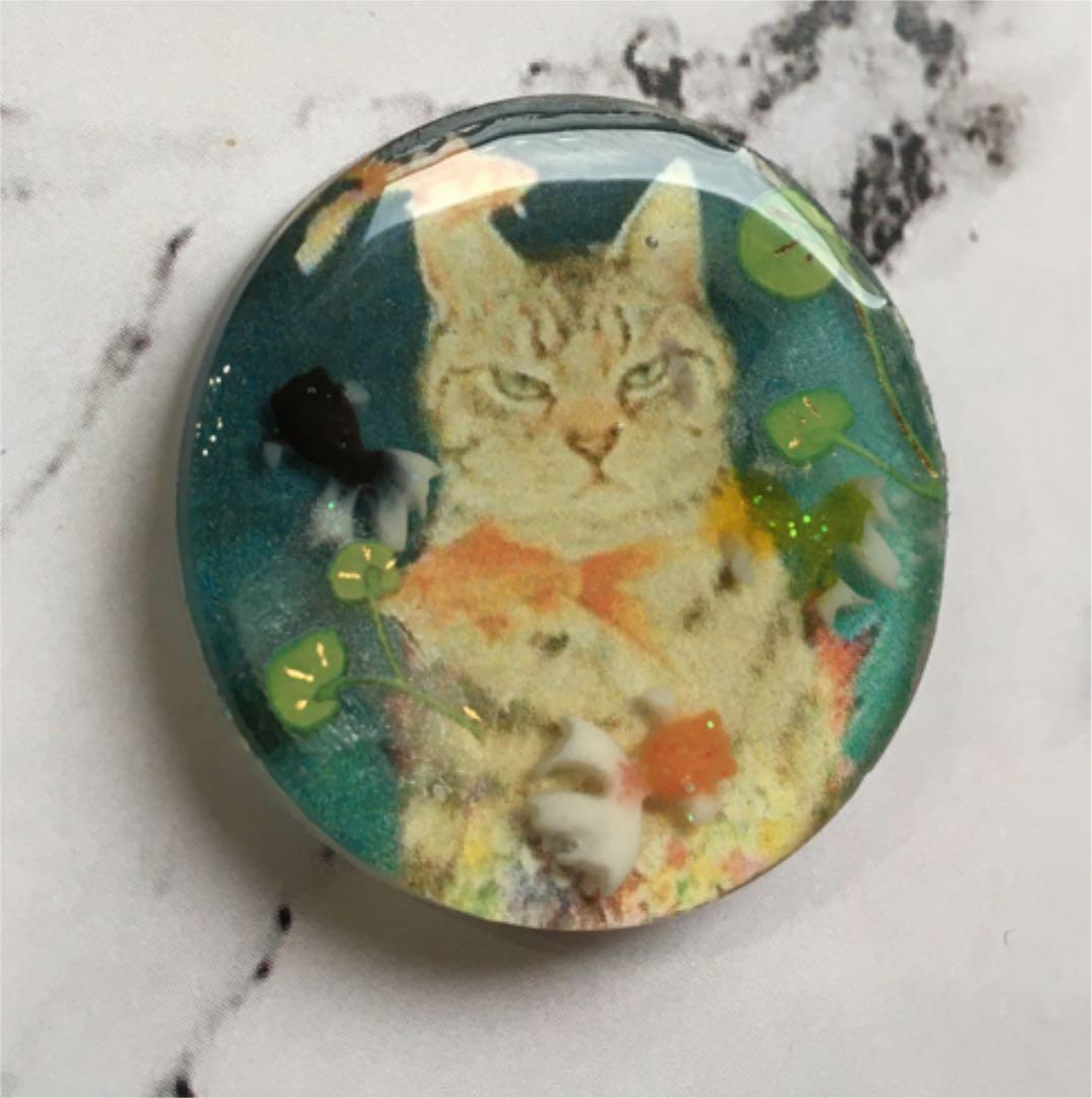 レジンヘアゴム♡怒猫ちゃんと金魚・再販不可