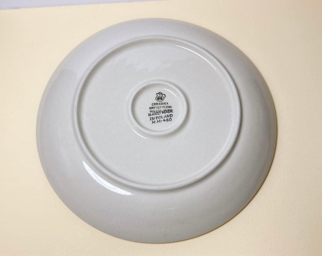 ポーランド食器　Ceramika Artystyczna クマ柄の皿 プレート