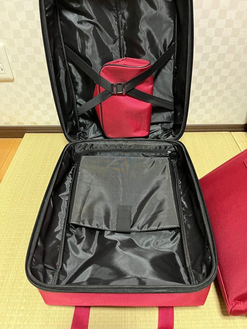 新品ソフトキャリー5点セット　スーツケース　ボストン　ポーチ　パスケース　洗面品