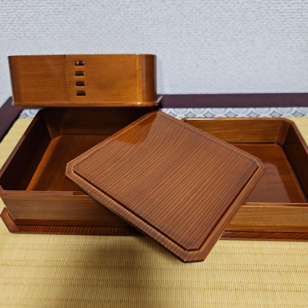 曲げわっぱ　新品未使用品　二段弁当箱　※訳あり※　秋田杉　大館工芸　趣味の秋田杉