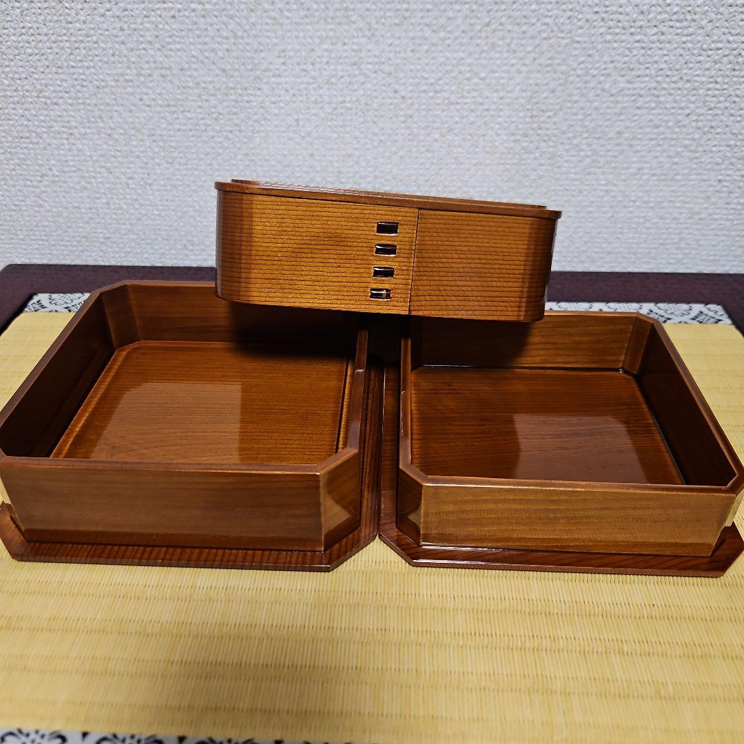 曲げわっぱ　新品未使用品　二段弁当箱　※訳あり※　秋田杉　大館工芸　趣味の秋田杉