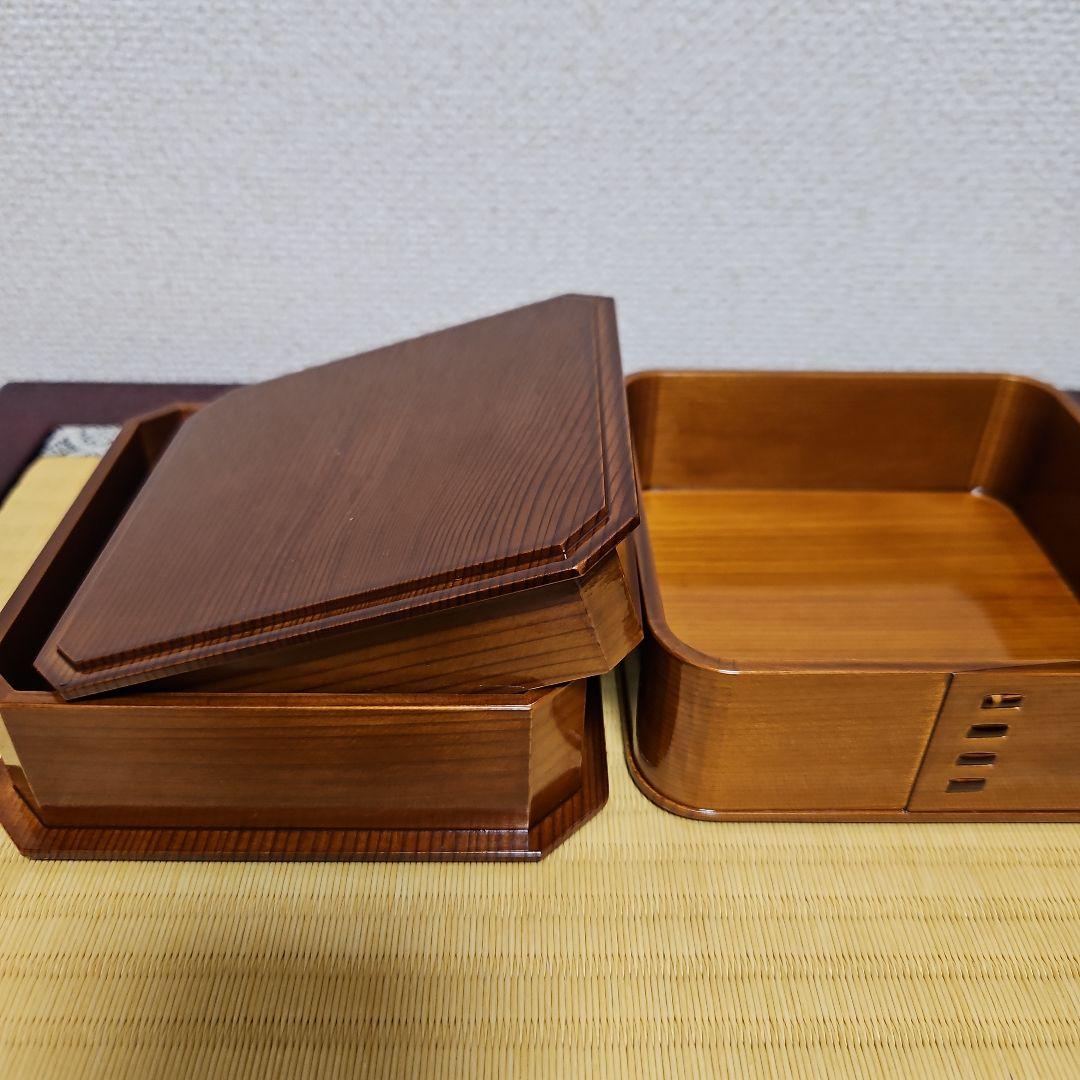 曲げわっぱ　新品未使用品　二段弁当箱　※訳あり※　秋田杉　大館工芸　趣味の秋田杉
