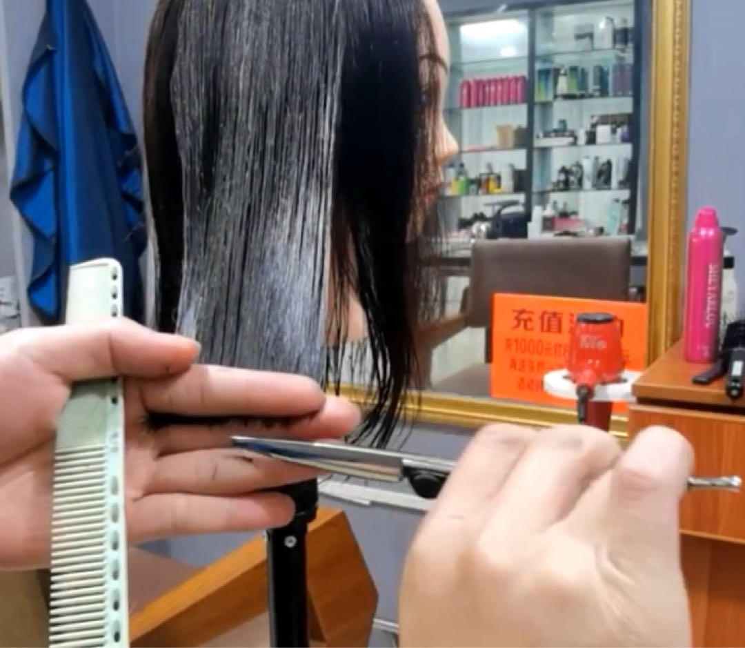 プロ仕様理容用日本製ステンレスシザーズすきバサミ2本シリコンネックトリマーの三点