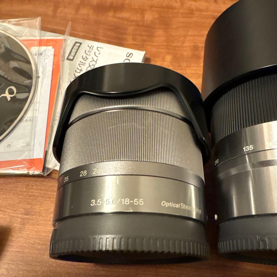 SONY NEX-5D ミラーレス一眼 超お得セット パンケーキ、ズーム、望遠