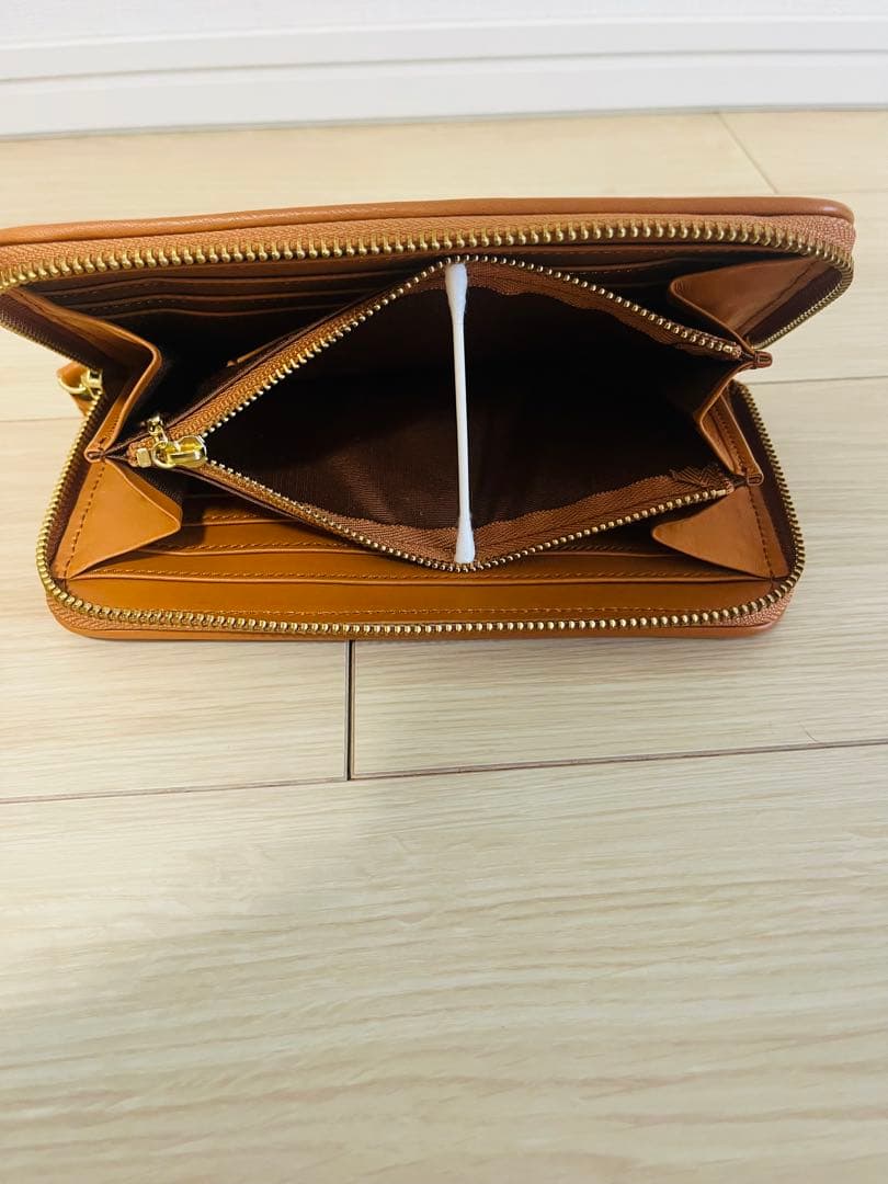 【新品・値下げ交渉可】ロビタ　robita レザークラフト　ブラウン　長財布