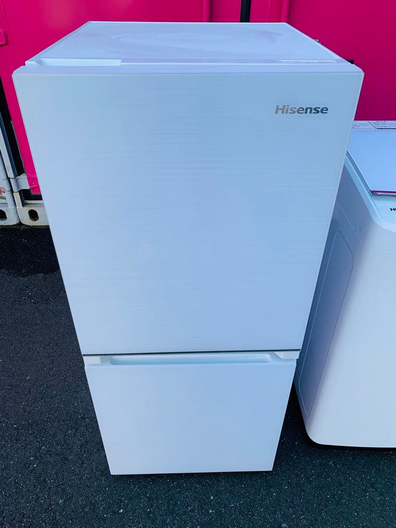 ハイセンス鏡面グラスおしゃれホワイトインテリア冷蔵庫✨ハイセンス5.5KG洗濯機