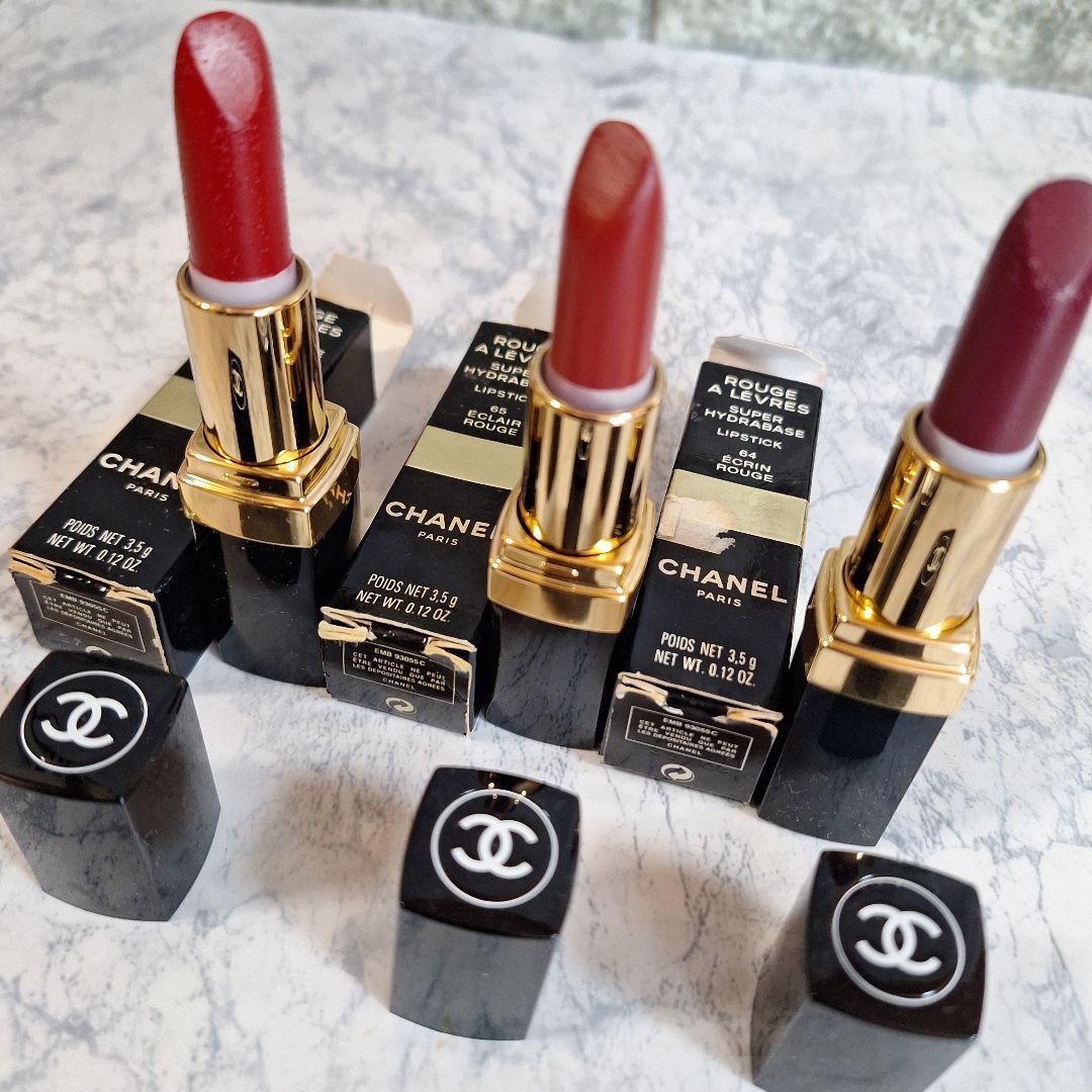CHANEL 口紅セット 赤系 22, 65, 64 　3本