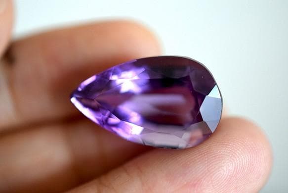 164 大玉 天然 アメジスト 雫 アメシスト 紫水晶 天然石 ルース 裸石