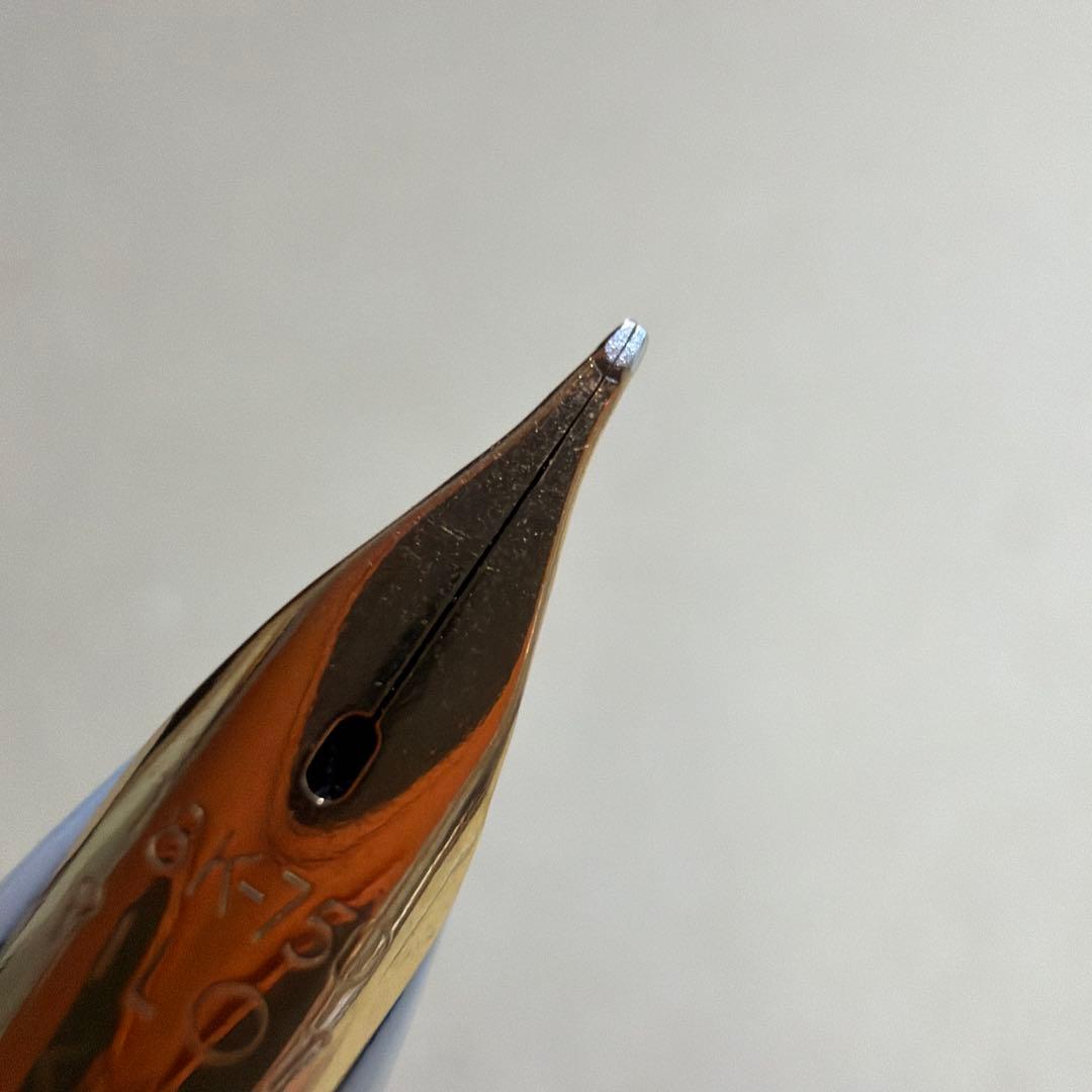廃盤 PILOT パイロット 万年筆 ELITE エリート ホワイト 18k M