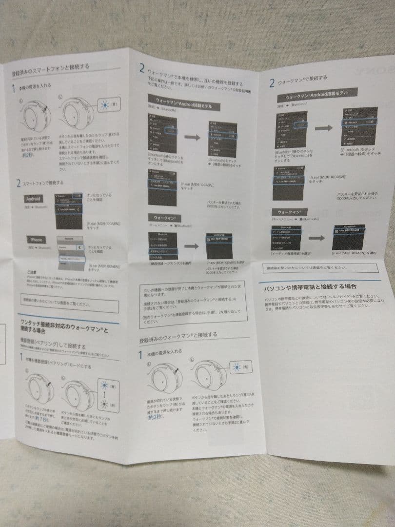 SONYワイヤレスノイズキャンセリング ステレオヘッドセットMDR－100ABN