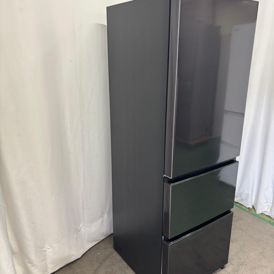 175⭕️冷蔵庫　日立　大型　300ℓ-400ℓ　黒　安い　左開き　中古　設置無料