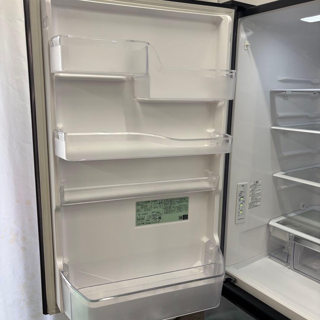 175⭕️冷蔵庫　日立　大型　300ℓ-400ℓ　黒　安い　左開き　中古　設置無料
