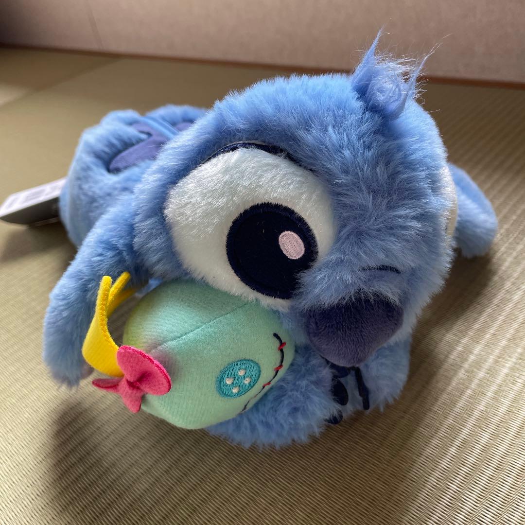 スティッチ＆スクランプ筆箱　ぬいぐるみ風　ペンケースStitchレア