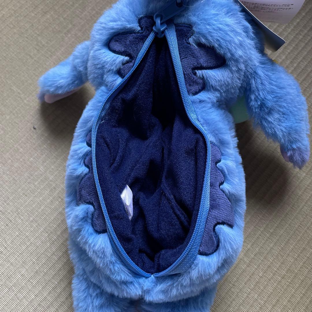 スティッチ＆スクランプ筆箱　ぬいぐるみ風　ペンケースStitchレア