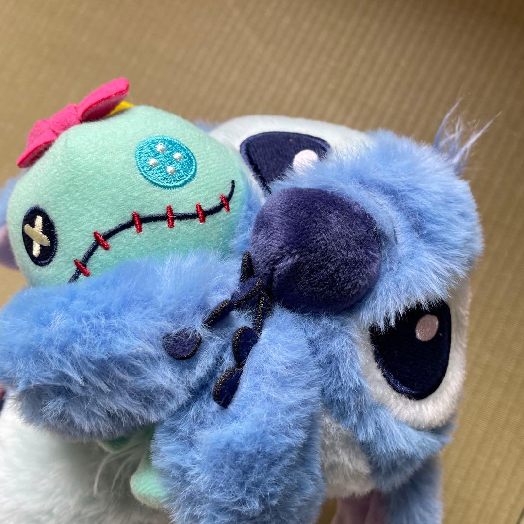 スティッチ＆スクランプ筆箱　ぬいぐるみ風　ペンケースStitchレア