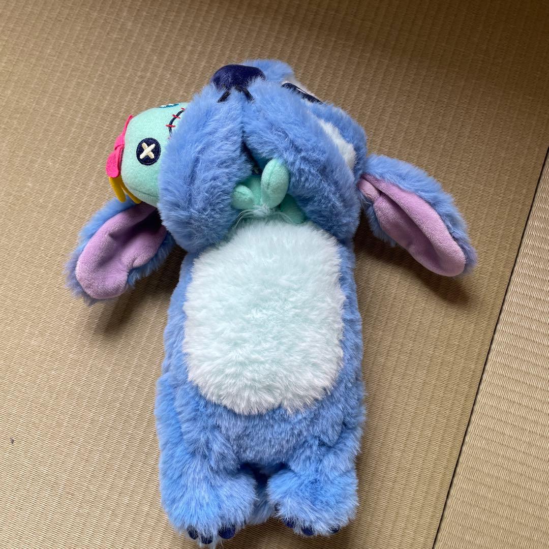 スティッチ＆スクランプ筆箱　ぬいぐるみ風　ペンケースStitchレア