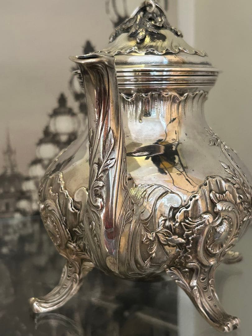 【最高峰】ピュイフォルカ 純銀 ティーセット 3点 1930年代アールデコ