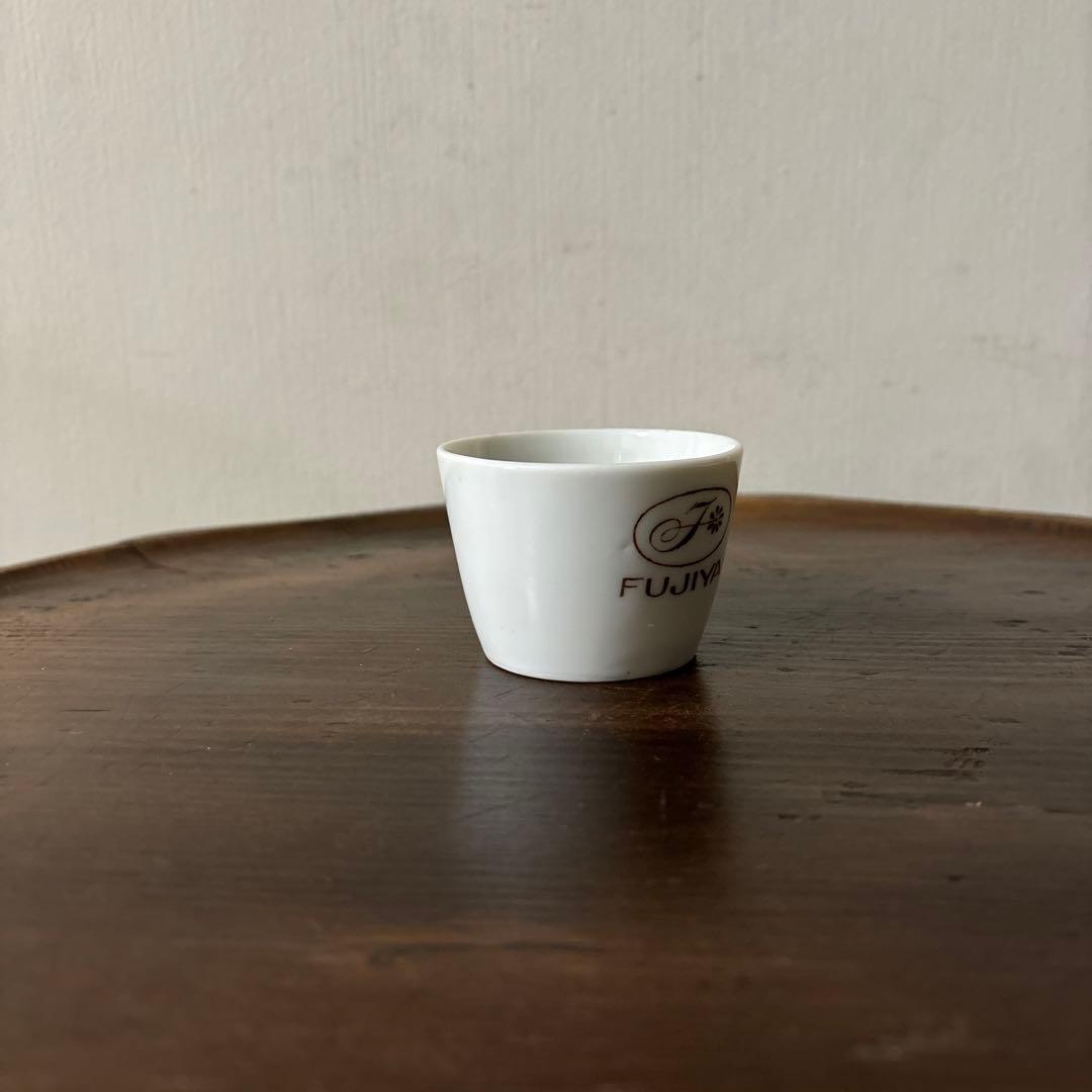 古い不二家プリンカップ　１点　③アンティーク　昭和レトロ　骨董　酒器　盃