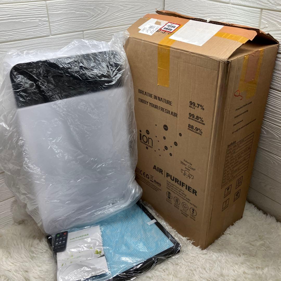AIR PURIFIER 空気清浄機 ホワイト　美品　リモコン　説明書付き