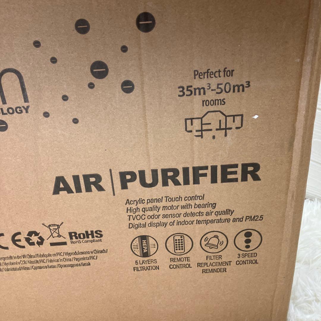 AIR PURIFIER 空気清浄機 ホワイト　美品　リモコン　説明書付き