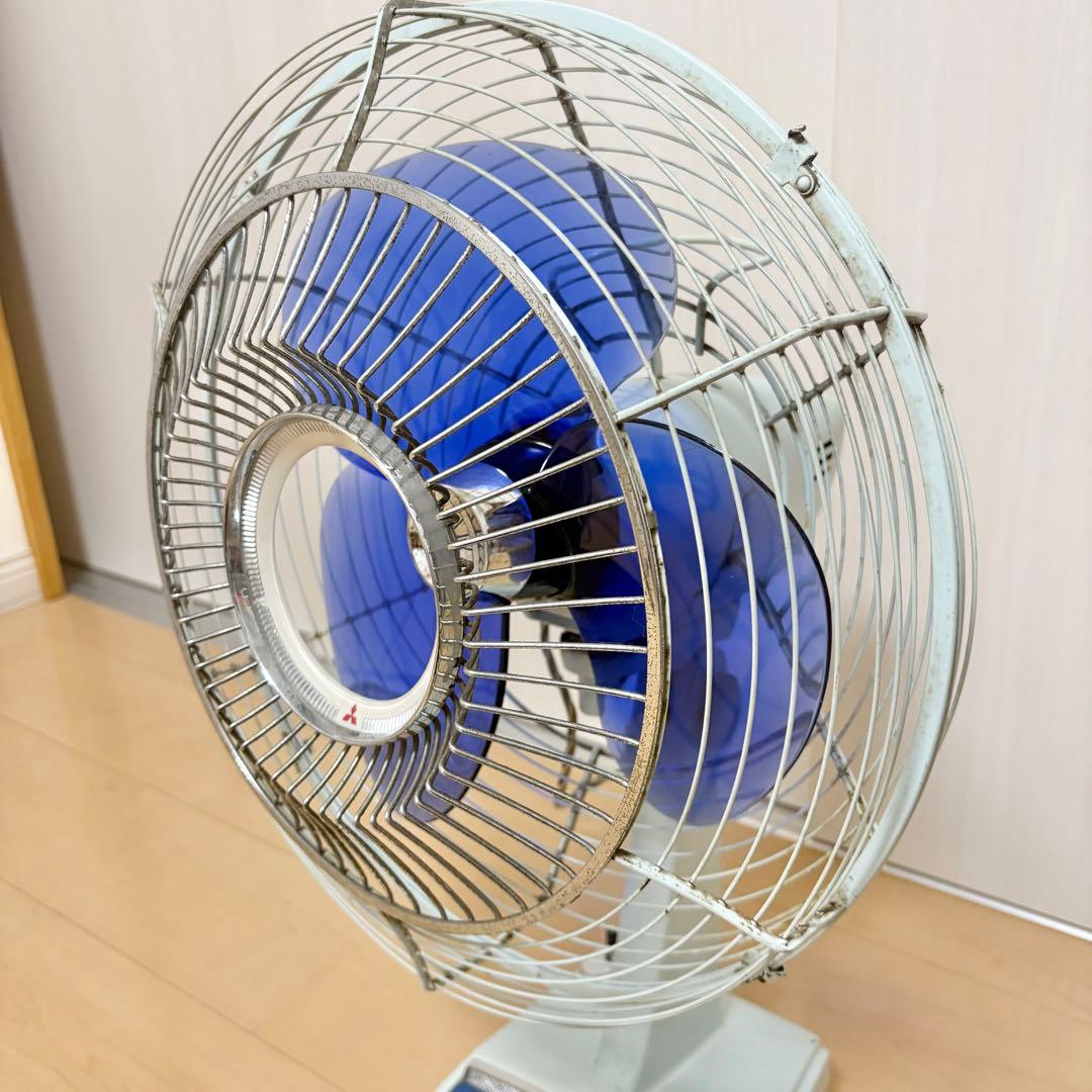 【完全動作】昭和レトロ 三菱扇風機 30cm D30-F型
