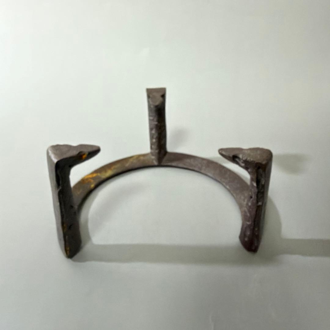 茶道具 唐銅 面取風炉 羽付 真形釜 虫喰五徳 セット 高橋敬典 五徳 風炉 釜