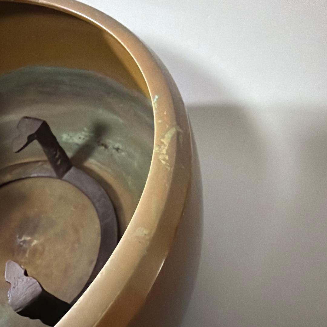 茶道具 唐銅 面取風炉 羽付 真形釜 虫喰五徳 セット 高橋敬典 五徳 風炉 釜