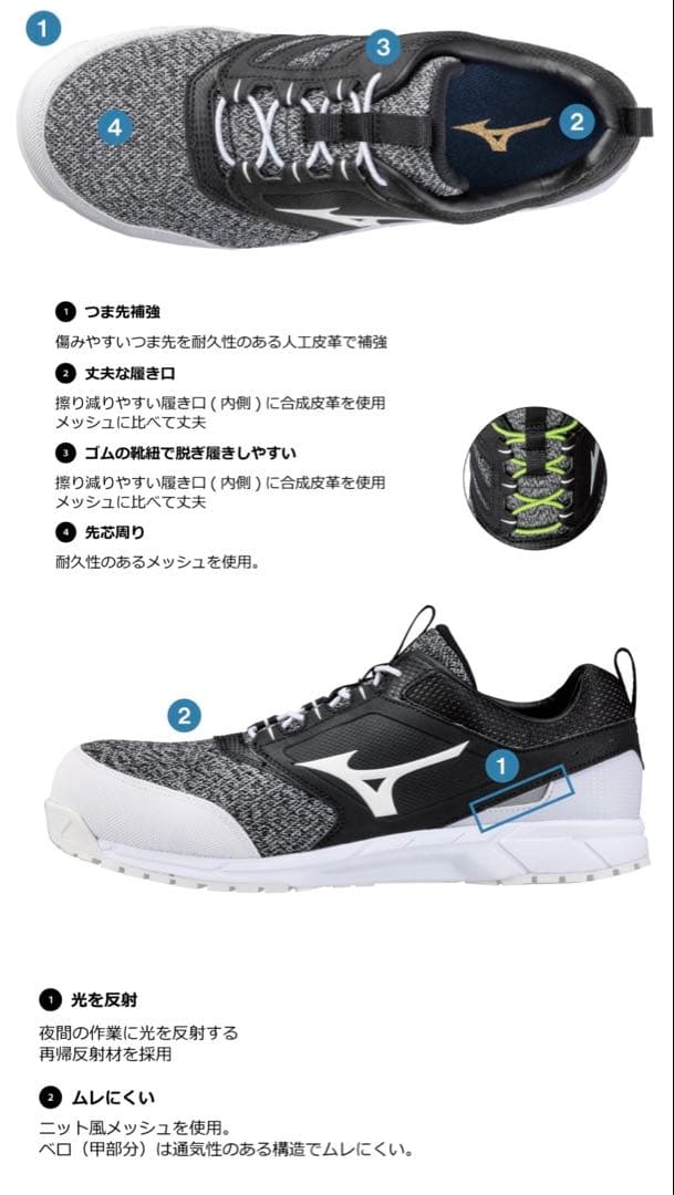 MIZUNO オールマイティ ES31L ゴム紐 27cm F1GA1903