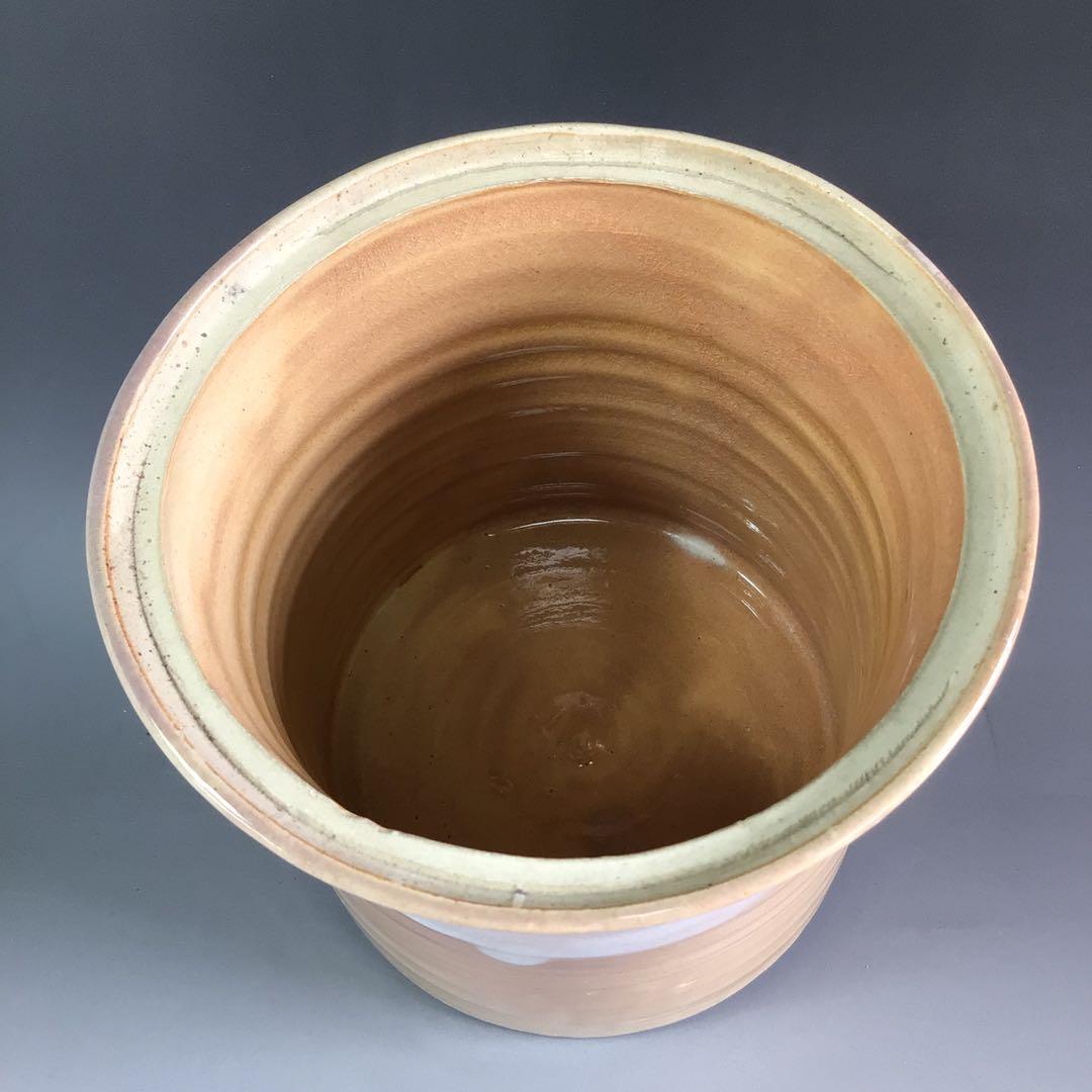 Ｐ９８３　水指　『萩焼』『野坂江月堂造』『一重口水指』　共箱　茶道具