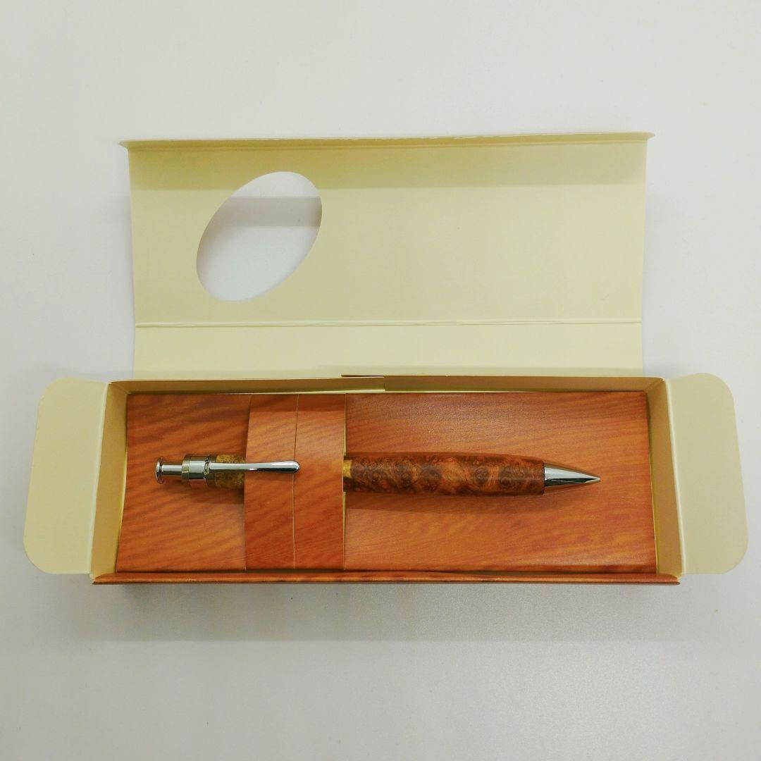 工房楔 木軸シャープペンシル 花梨紅白 こぶ杢 新品未使用品 美品 極上品
