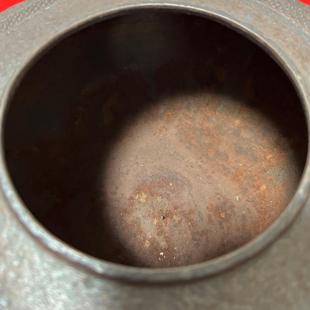 帯霰地紋透木釜　茶道具懐石鵬雲斎坐忘斎淡々斎即中斎棗水指茶杓水屋茶碗釜而妙斎