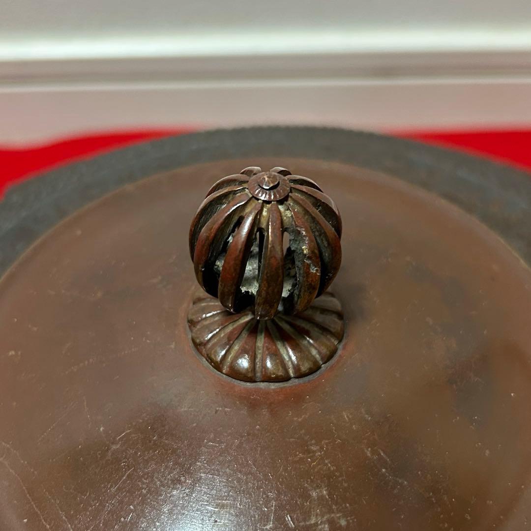 帯霰地紋透木釜　茶道具懐石鵬雲斎坐忘斎淡々斎即中斎棗水指茶杓水屋茶碗釜而妙斎