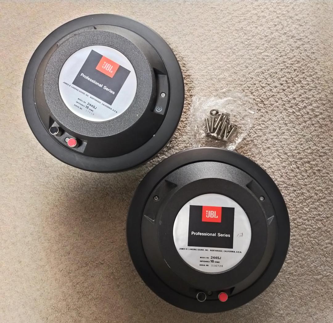 JBL 2445J　2インチ 16Ω　ワイドレンジ ドライバーユニット　ペア