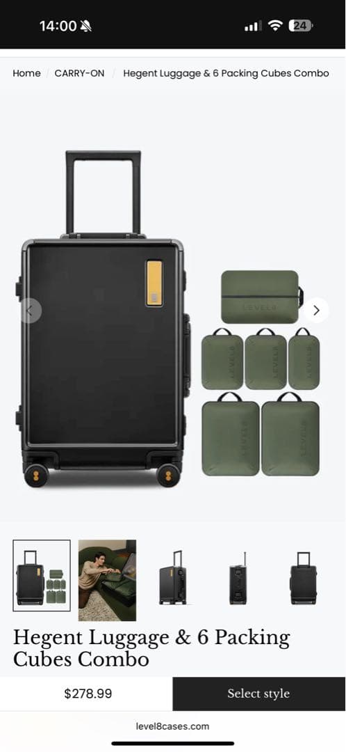 Level 8 Hegent Luggage キャリーケース