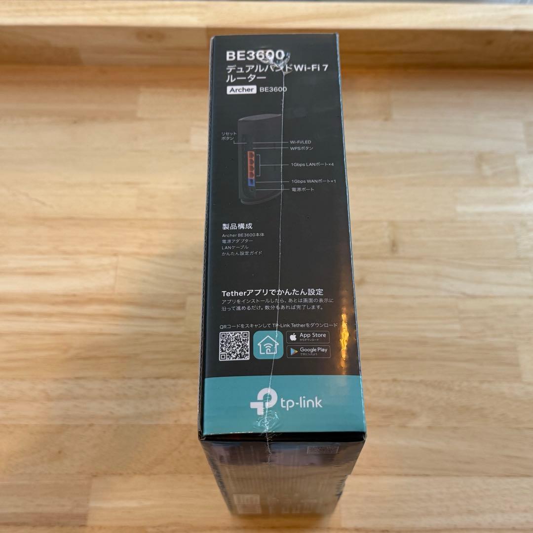 【新品未開封】Wifi7ルーター tp-link BE3600