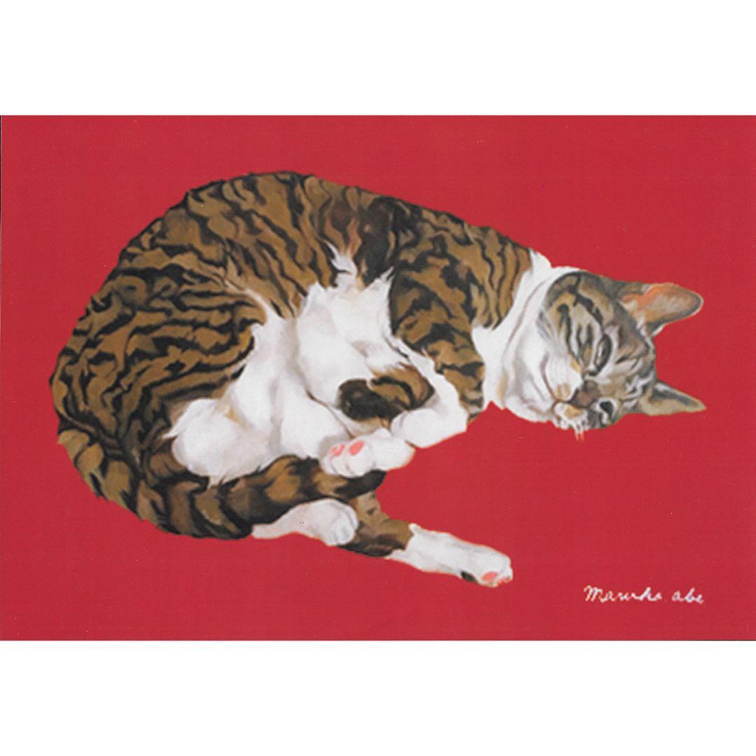 原画「寝床の二匹」《＋猫イラスト３枚無料プレゼント》水彩画