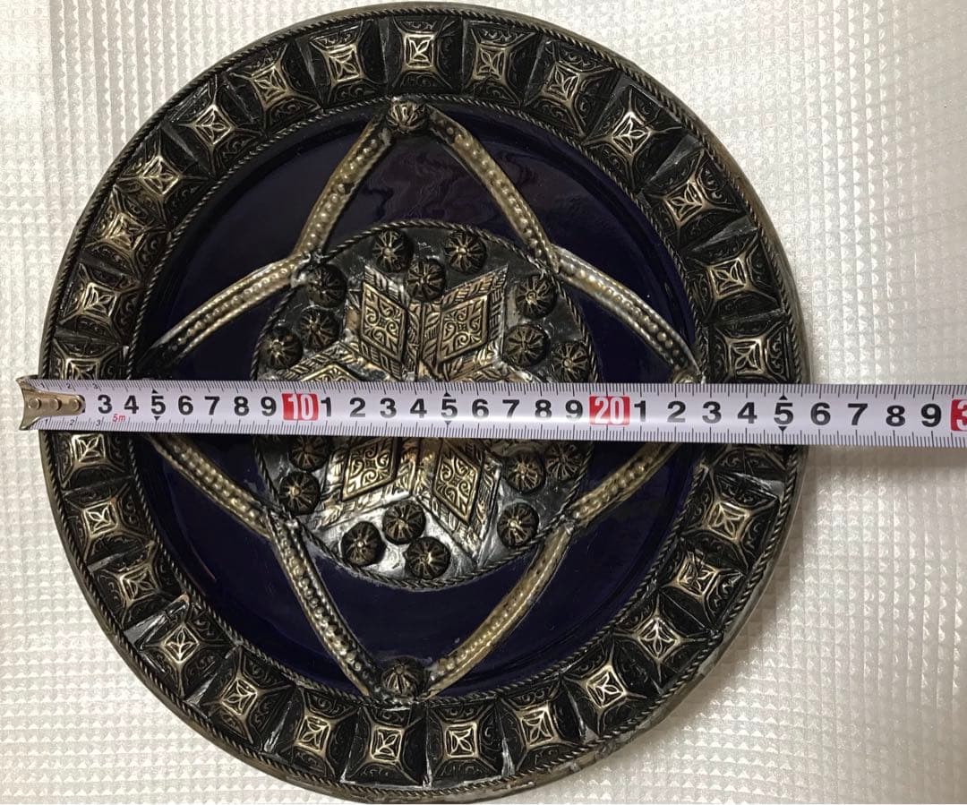 希少　モロッコ　フェズ　陶磁器　飾り皿　皿　プレート　アンティーク
