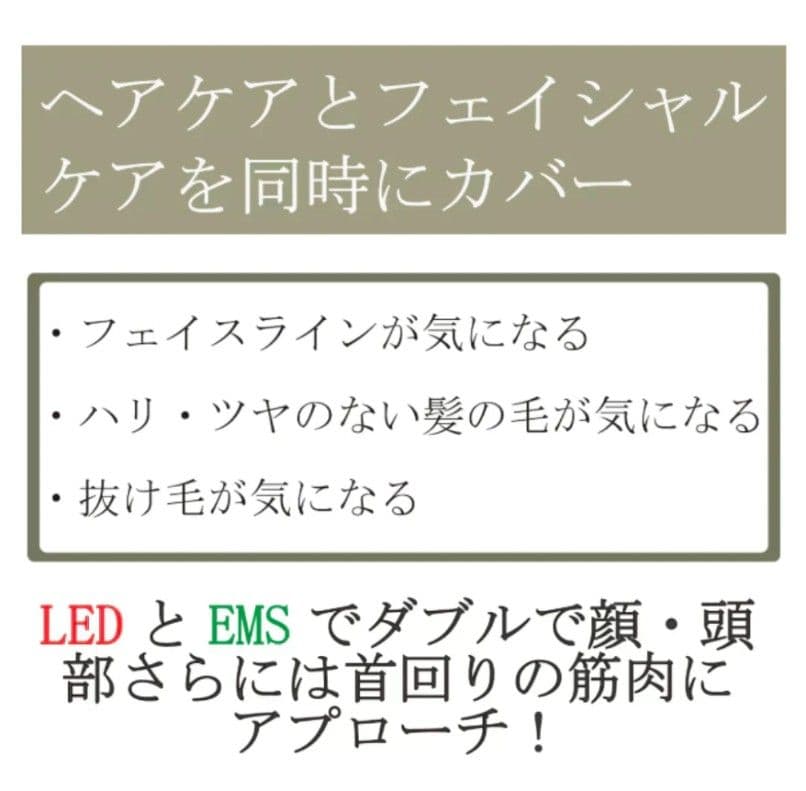 美容器 (ヘアケア 育毛ケア・フェイスケア) LED EMS 液体タンク付き