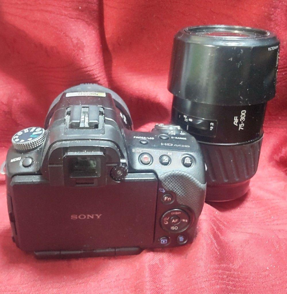 SONY α55 デジタル＜ハーフミラー＞カメラ＋Wレンズキット＜ジャンク扱い＞
