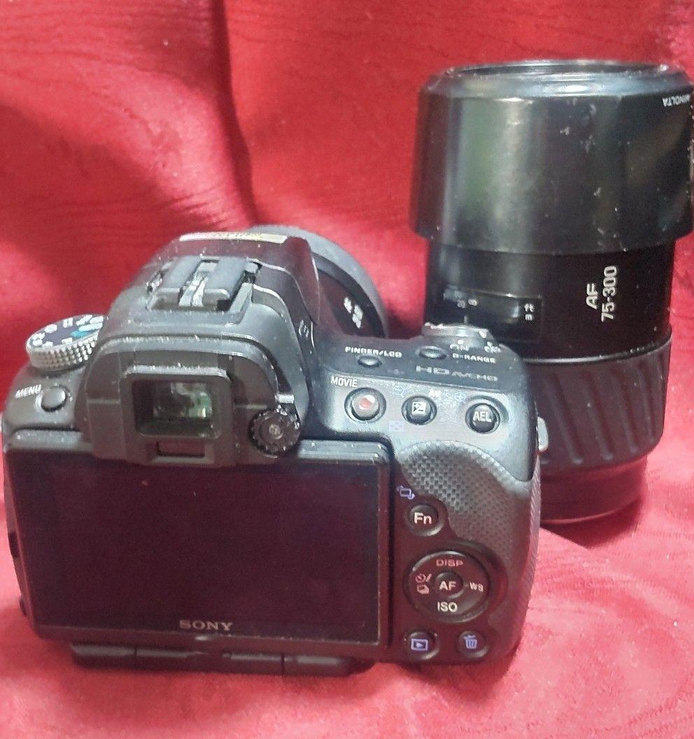 SONY α55 デジタル＜ハーフミラー＞カメラ＋Wレンズキット＜ジャンク扱い＞
