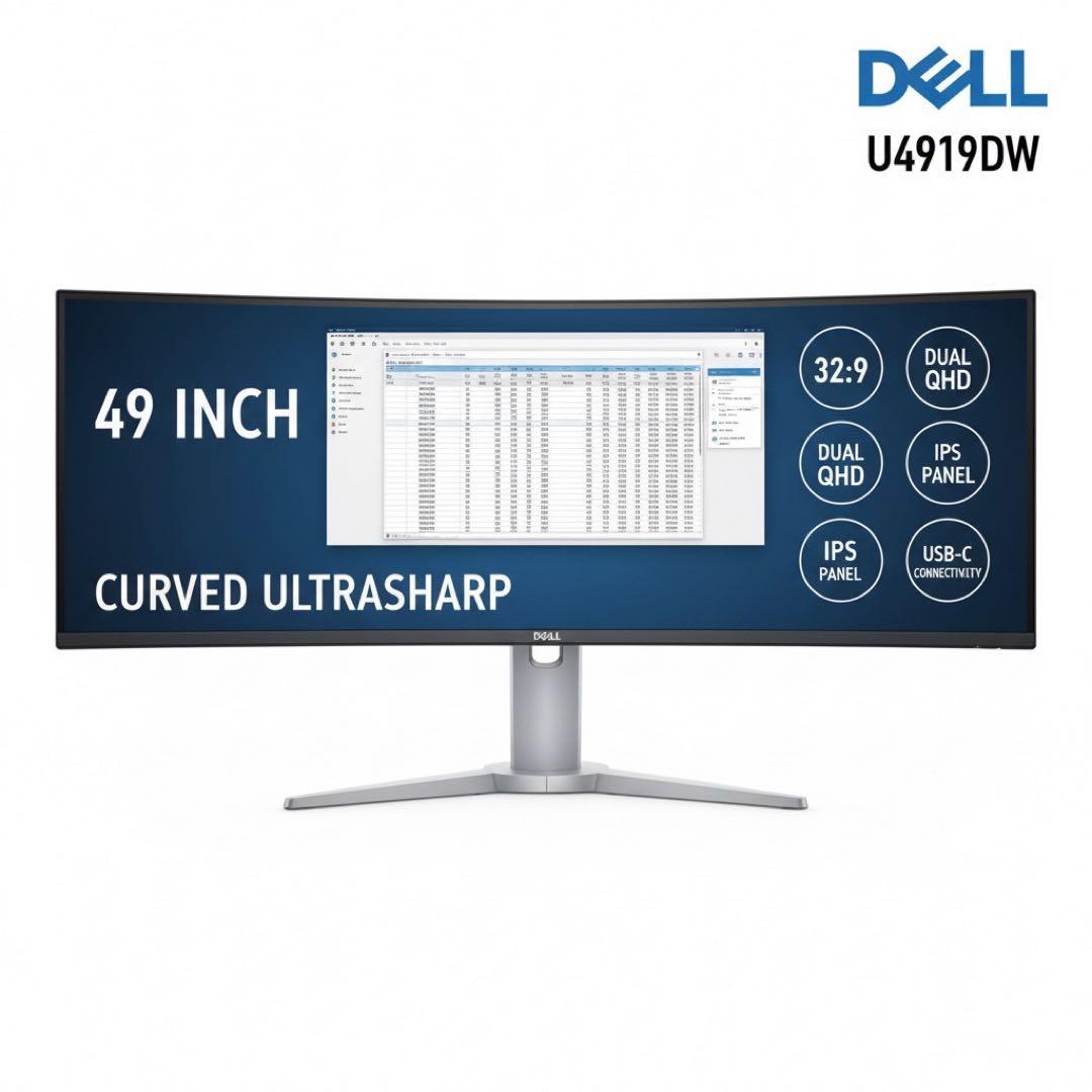 【大阪】DELL Dell U4919DW 49インチ ウルトラワイド モニター