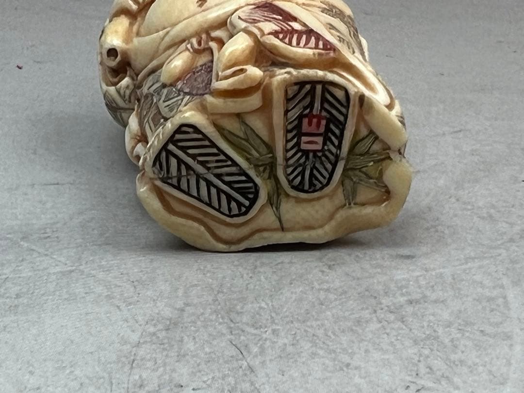 ［珍品］太郎在銘　極上布袋佛根付　33g 送料込み