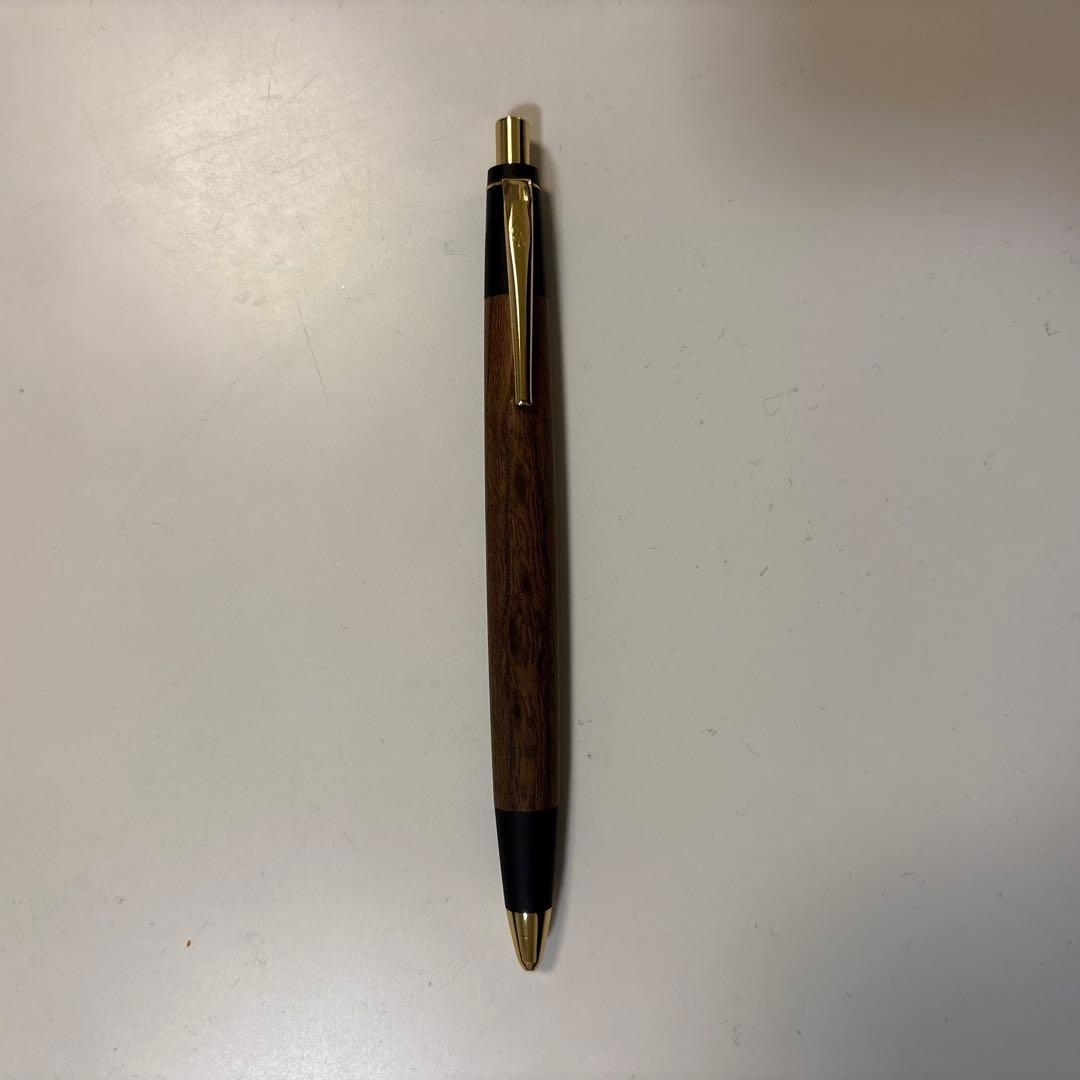 野原工芸　欅　シャーペン　新型　ゴールド　固定式口金付き