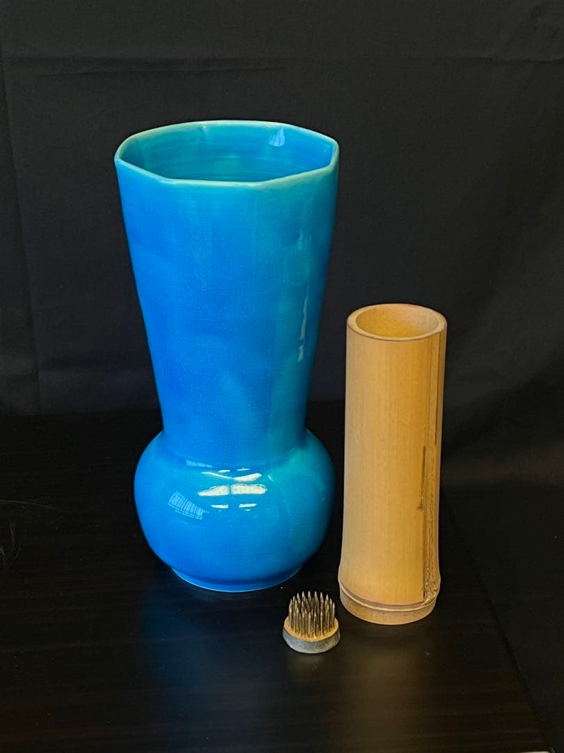 永楽善五郎 十六代 即全 交趾下蕪花入 共箱